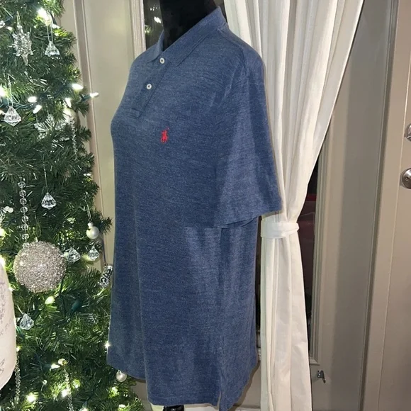 Polo Ralph Lauren men’s navy blue shortsleeve polo collared shirt classic fit M - Picture 4 of 6